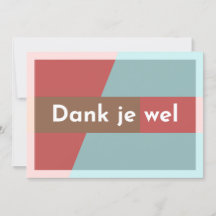 "Dank je wel"