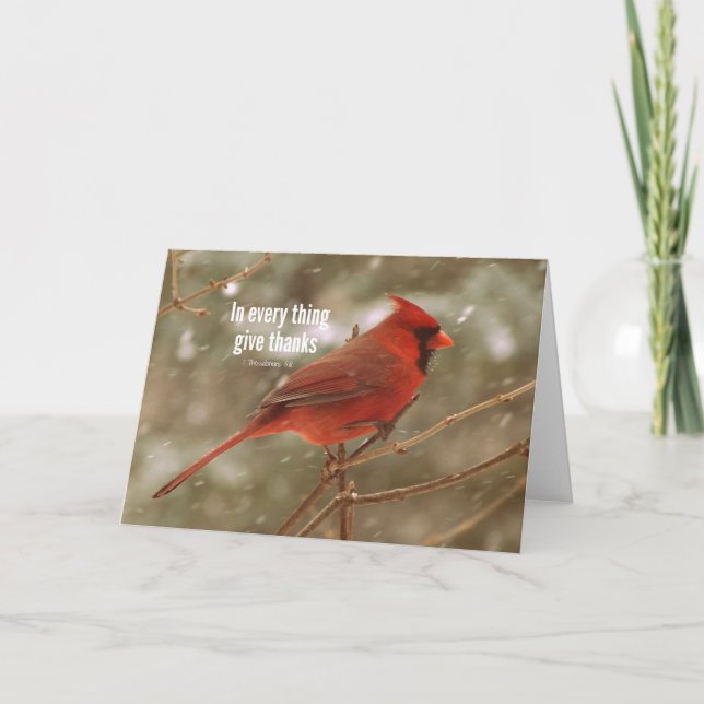 Cartão De Agradecimento Dar Verso da Bíblia das Obrigados (Frente)