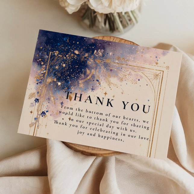 Cartão De Agradecimento Dark Astrology Wedding (Criador carregado)
