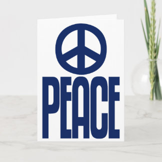 Cartão De Agradecimento Dark Blue Peace Sign, Loudmouth Greeting Card