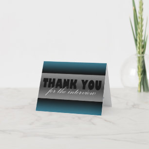 Cartão De Agradecimento Dark Blue "Thank you for the interview" Card
