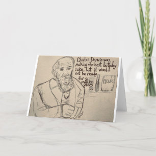 Cartão De Agradecimento Darwin aguarda o melhor Bolo de Aniversário, Cartã