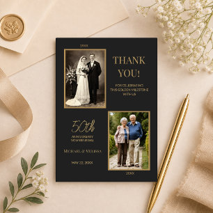 Cartão de Agradecimento de 50 Anos de Casamento