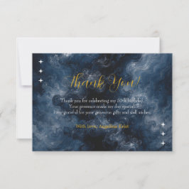 Cartão de Agradecimento de Aniversário Celestial A