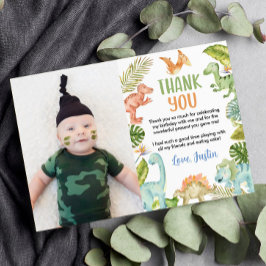 Cartão de Agradecimento de Aniversário com Foto de