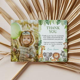 Cartão de Agradecimento de Aniversário com Foto de