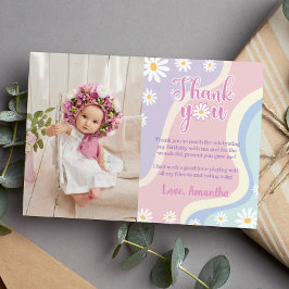 Cartão de Agradecimento de Aniversário com Foto Gr