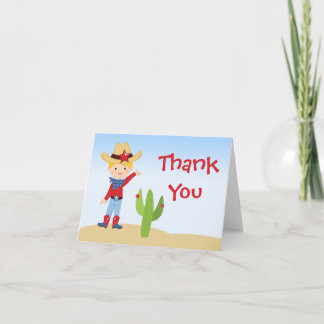 Cartão de Agradecimento de Aniversário Cowboy