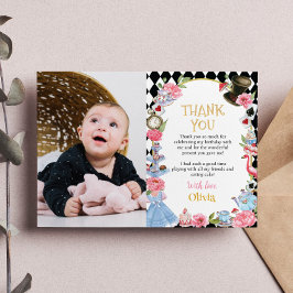 Cartão de agradecimento de aniversário da Alice no