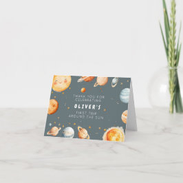 Cartão de agradecimento de aniversário da Primeira