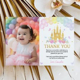 Cartão de Agradecimento de Aniversário da Princesa
