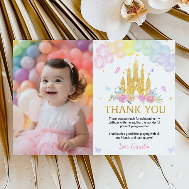 Cartão de Agradecimento de Aniversário da Princesa (Criador carregado)