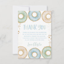 Cartão de Agradecimento de Aniversário de 1 Ano Do