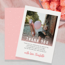 Cartão de Agradecimento de Aniversário de 1 Ano In