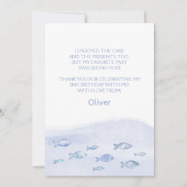 Cartão de agradecimento de aniversário de 2 anos d