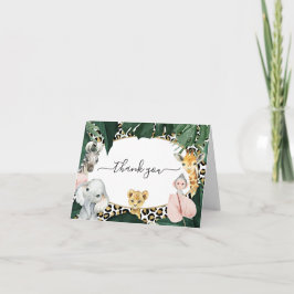 Cartão de agradecimento de aniversário de animais 