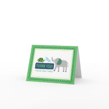 Cartão de agradecimento de aniversário de animais 