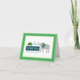 Cartão de agradecimento de aniversário de animais 