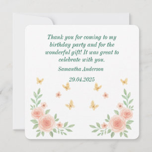 Cartão de Agradecimento de Aniversário de Bailarin