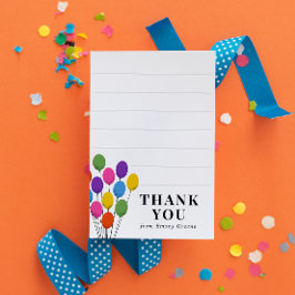 Cartão de Agradecimento de Aniversário de Balões B