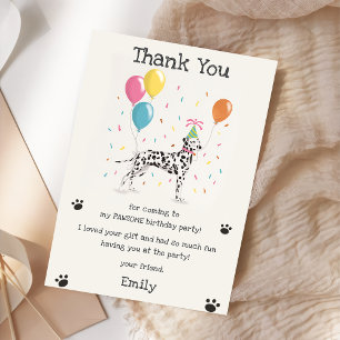 Cartão de Agradecimento de Aniversário de Cachorro