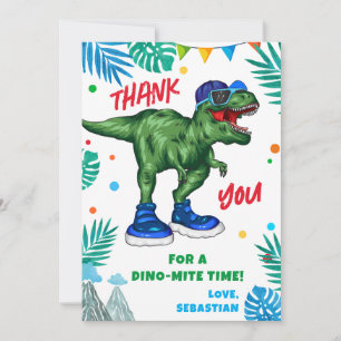 Cartão de Agradecimento de Aniversário de Dinossau