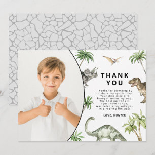 Cartão de Agradecimento de Aniversário de Dinossau