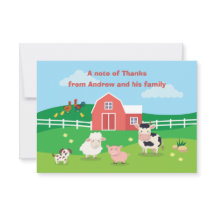 Cartão de Agradecimento de Aniversário de Fazenda 