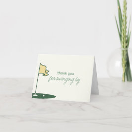 Cartão de agradecimento de aniversário de golfe Pa