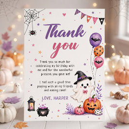 Cartão de agradecimento de aniversário de Hallowee