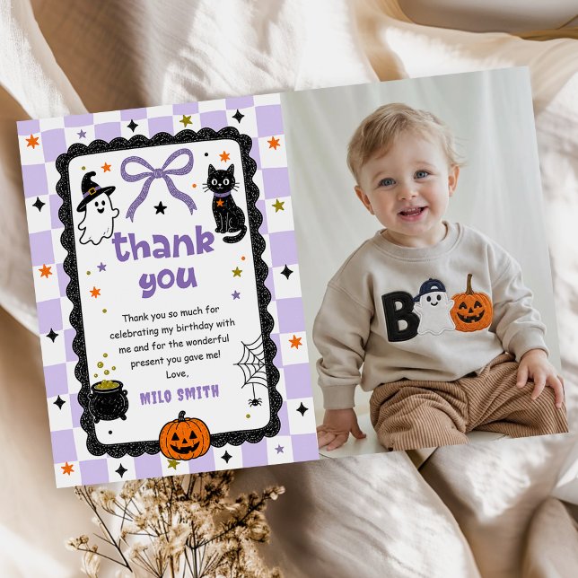 Cartão de agradecimento de aniversário de Hallowee (Criador carregado)