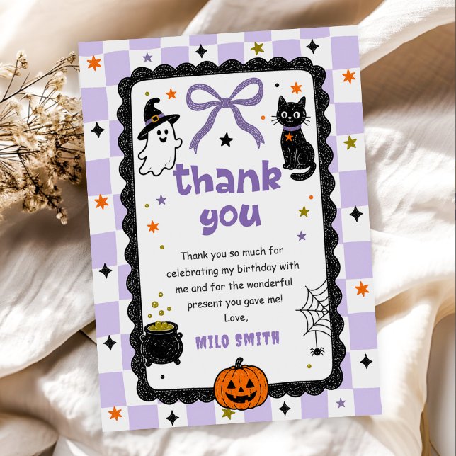 Cartão de agradecimento de aniversário de Hallowee (Criador carregado)