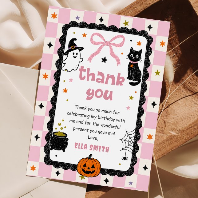 Cartão de agradecimento de aniversário de Hallowee (Criador carregado)