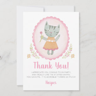 Cartão de Agradecimento de Aniversário de Menina