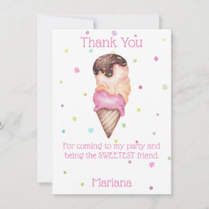 Cartão de Agradecimento de Aniversário de Meninas