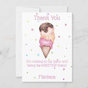 Cartão de Agradecimento de Aniversário de Meninas