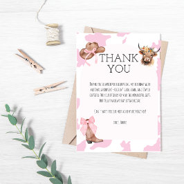 Cartão de Agradecimento de Aniversário de Meninas 