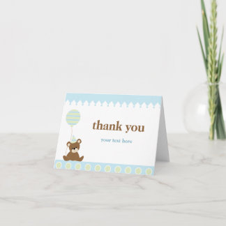 Cartão de Agradecimento de Aniversário de Urso