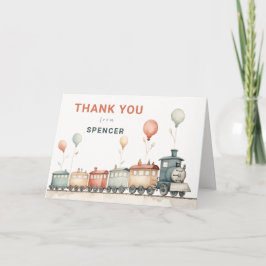 Cartão de agradecimento de aniversário dobrado com