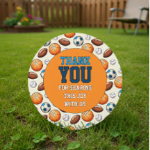 Cartão de Agradecimento de Aniversário Esportivo c