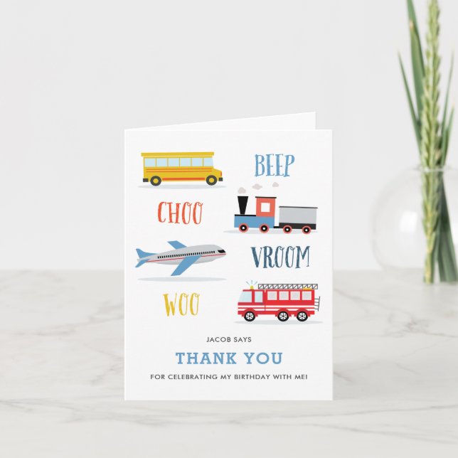 Cartão de agradecimento de aniversário infantil Be (Frente)