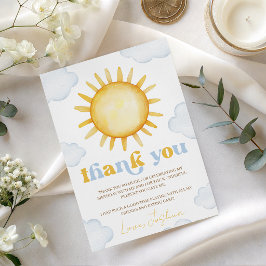 Cartão de Agradecimento de Aniversário Little Suns