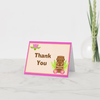Cartão de Agradecimento de Aniversário Luau