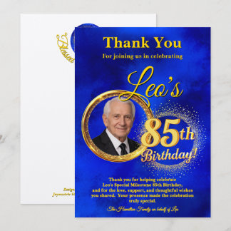 Cartão de Agradecimento de Aniversário Personaliza