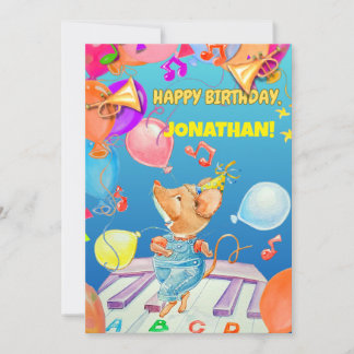 Cartão de agradecimento de aniversário personaliza