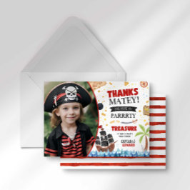 Cartão de Agradecimento de Aniversário Pirata