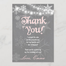 Cartão de agradecimento de aniversário Winter ONEd