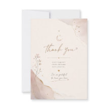 Cartão de Agradecimento de Aquarela Elegante