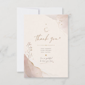 Cartão de Agradecimento de Aquarela Elegante
