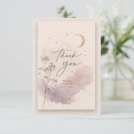 Cartão de Agradecimento de Aquarela Lavanda Sonhad